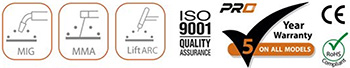 Jasic Mig 450 Separate Warranty and Certifications